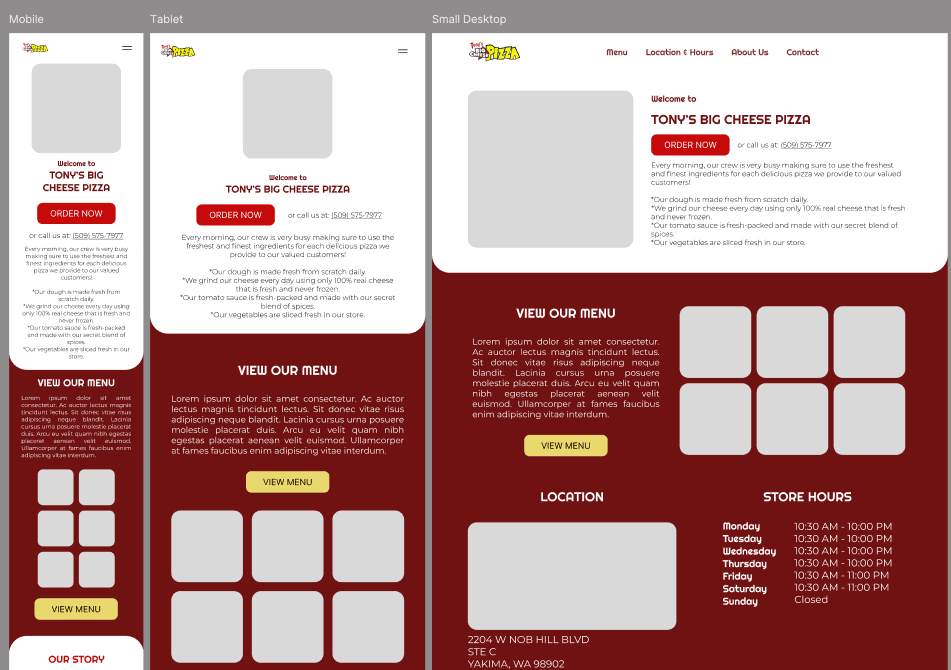 Responsive mockups